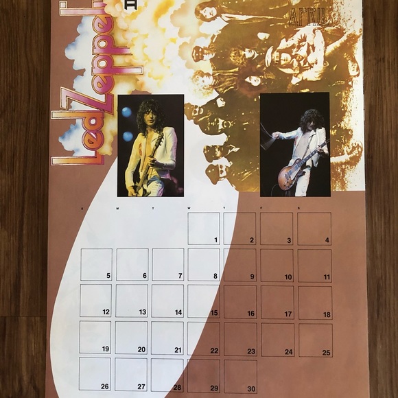 Vintage 1987 Led Zeppelin Calendar - Picture 9 of 16